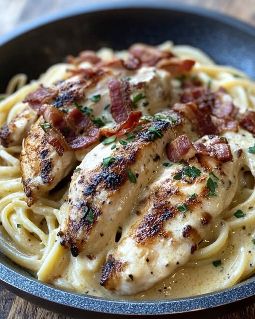 Lazy Day Chicken Carbonara Skillet