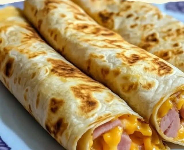 Easy Air Fryer Hot Ham and Cheese Wraps