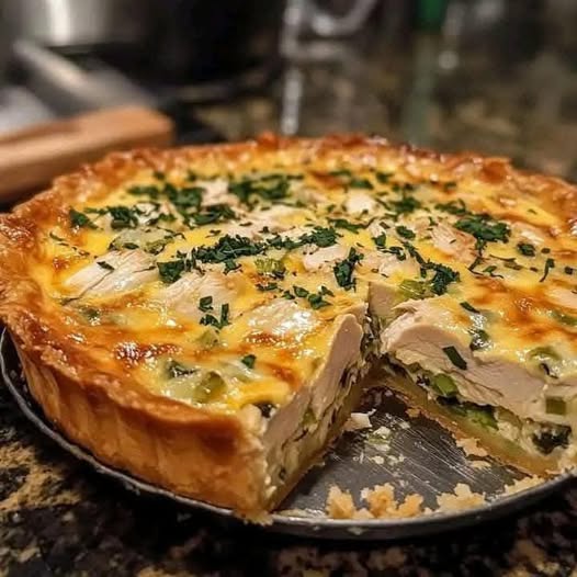 Chicken, Leek, and Cheese Quiche