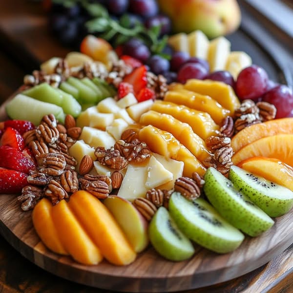 Cozy Up with this Clean Eating Fruit & Cheese Platter