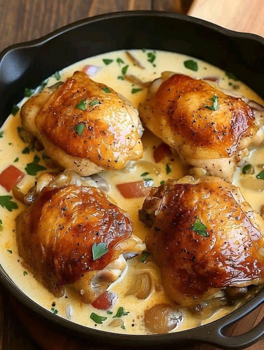 Creamy Mushroom Chicken Thighs