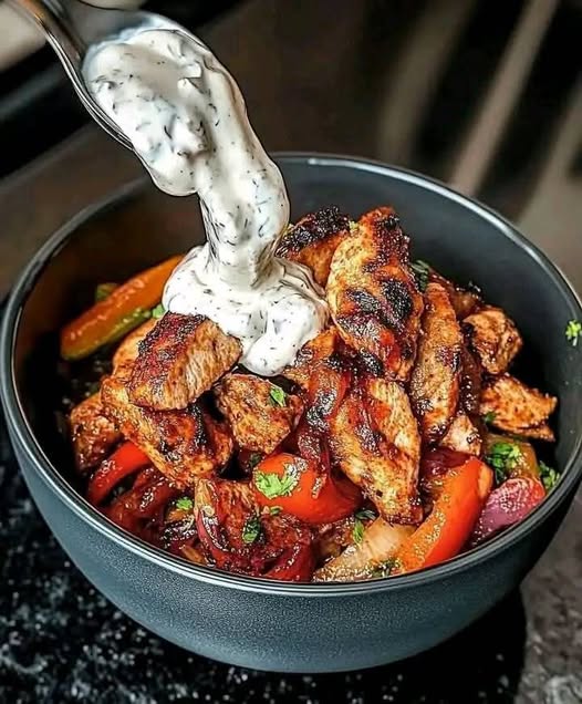 Greek Chicken Bowls with Tzatziki Sauce