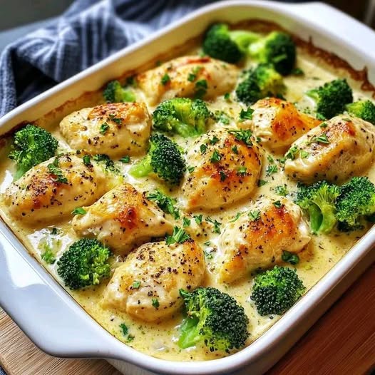 Creamy Chicken and Broccoli Gratin