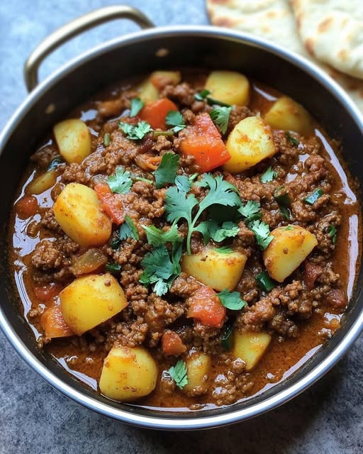 Aloo Keema: A Hearty South Asian Comfort Dish with Minced Meat and Potatoes