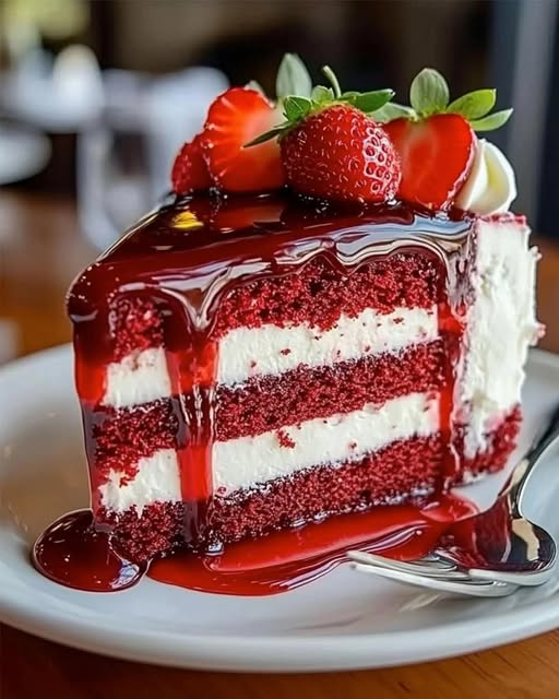 Scarlet Velvet Strawberry Dream – A Decadent Cheesecake Masterpiece