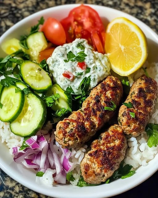 Lemony Turkey Kofta Bowl | Healthy Dinner