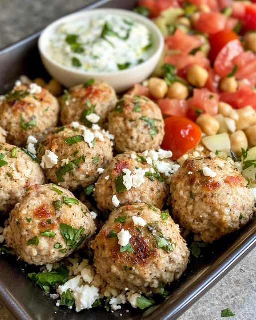 Mediterranean Chicken Meatballs