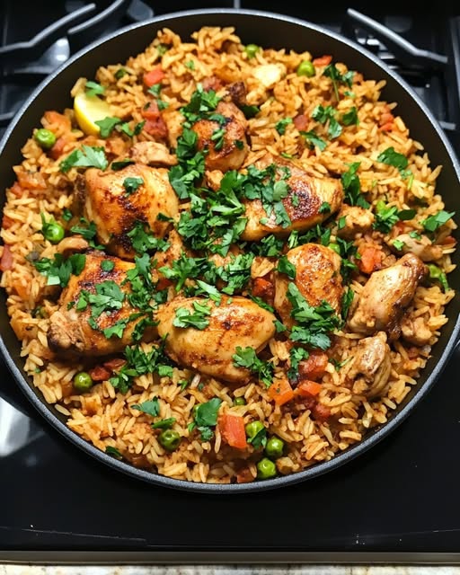 One Pot Shawarma Chicken and Rice Recipe