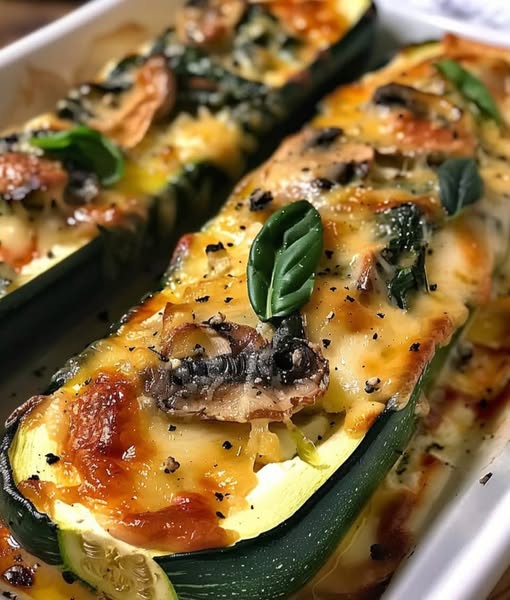 Spanish Mushroom and Ricotta Stuffed Zucchini: A Flavor-Packed Vegetarian Delight