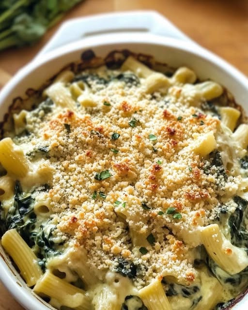 Unique Title: Spinach Artichoke Pasta