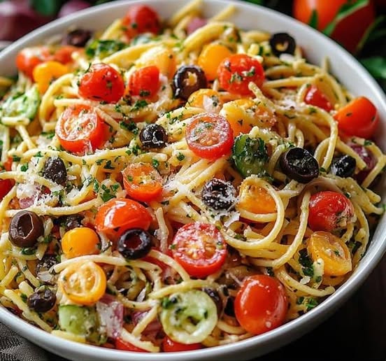 The Best Spaghetti Salad in 20 Minutes