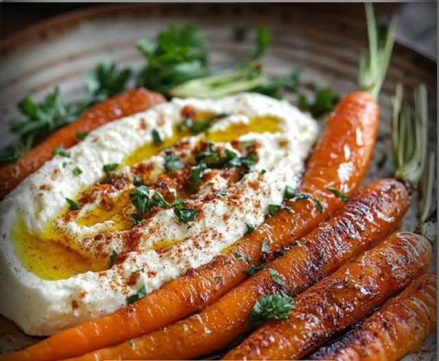 Roasted Carrots with Whipped Feta Dip – A Perfect Sweet and Savory Combo