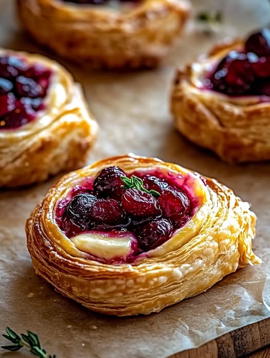 Elegant Cranberry Brie Pastries