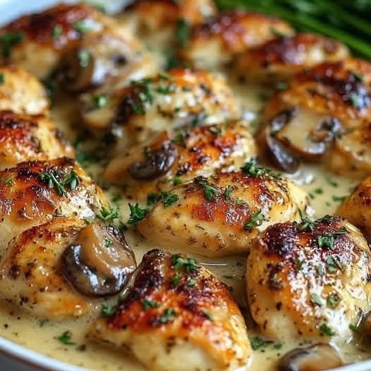 Chicken Breast in Creamy Mushroom Sauce