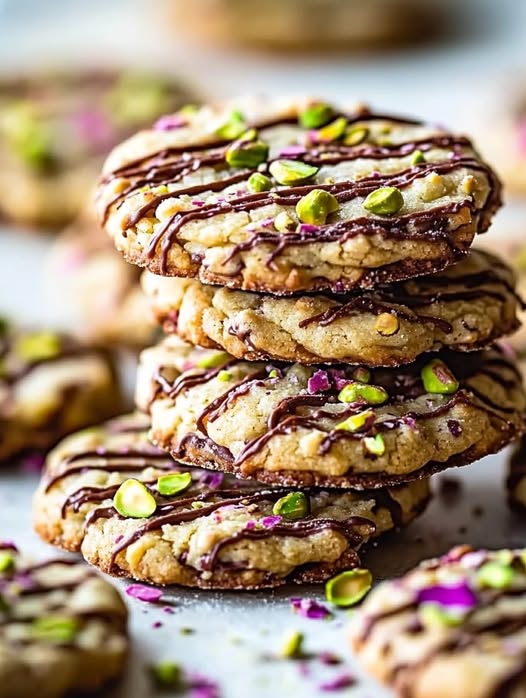 Pistachio Florentine Cookies