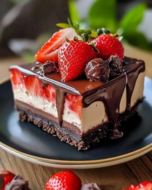 Chocolate Strawberry Cheesecake