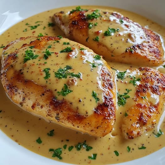 Tender Chicken in Creamy Mustard Sauce: A Delightful French Classic