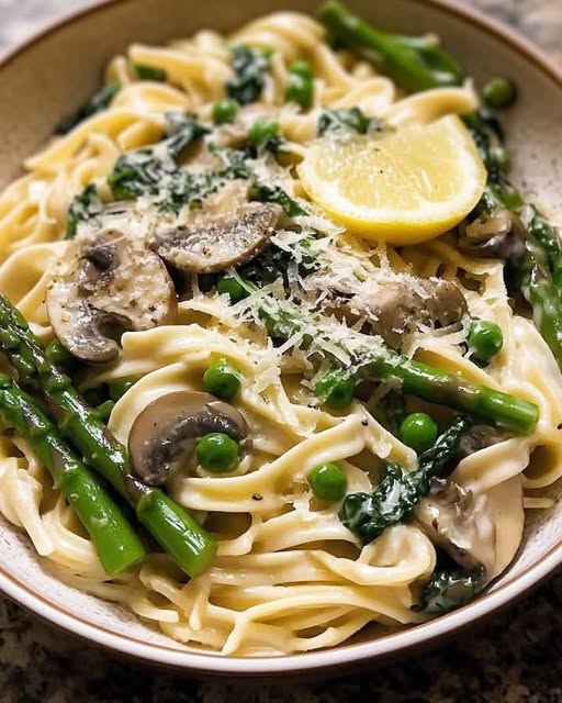 Creamy Lemon Asparagus Pasta