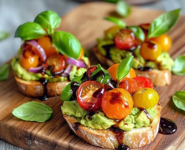 Smashed Avocado Bruschetta