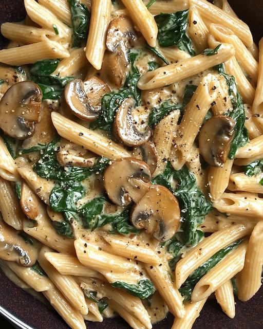 Spinach Mushroom Pasta