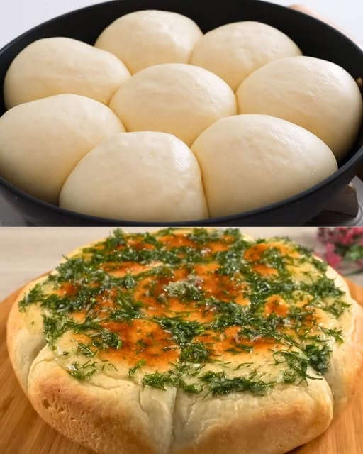 Homemade Pan Bread with Garlic Sauce