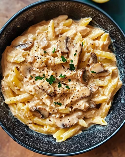 Creamy Tuna and Mushroom Pasta