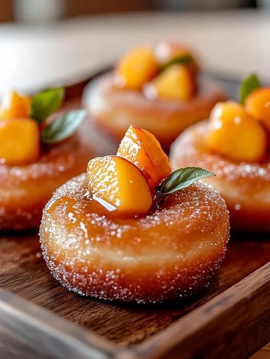 Peach Cobbler Doughnuts