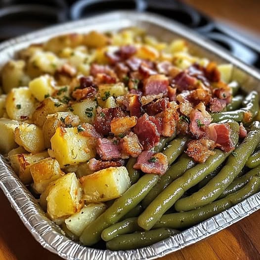 Country Ranch Green Beans 'n Potatoes with Bacon