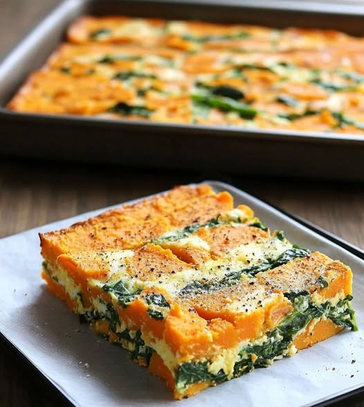 Sweet Potato & Spinach Bake