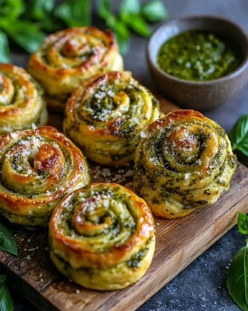 Pesto and Parmesan Rolls