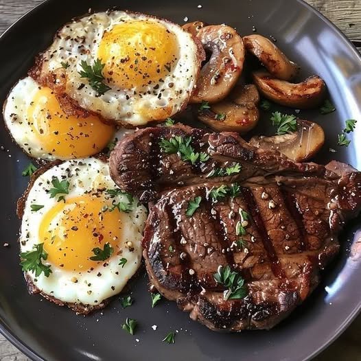 Perfect Steak and Eggs Breakfast with Homemade Hash Browns