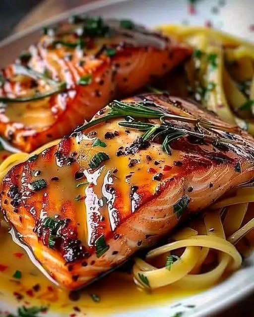 Salmon with Cajun Butter Sauce