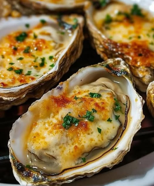 Grilled Parmesan Garlic Oysters